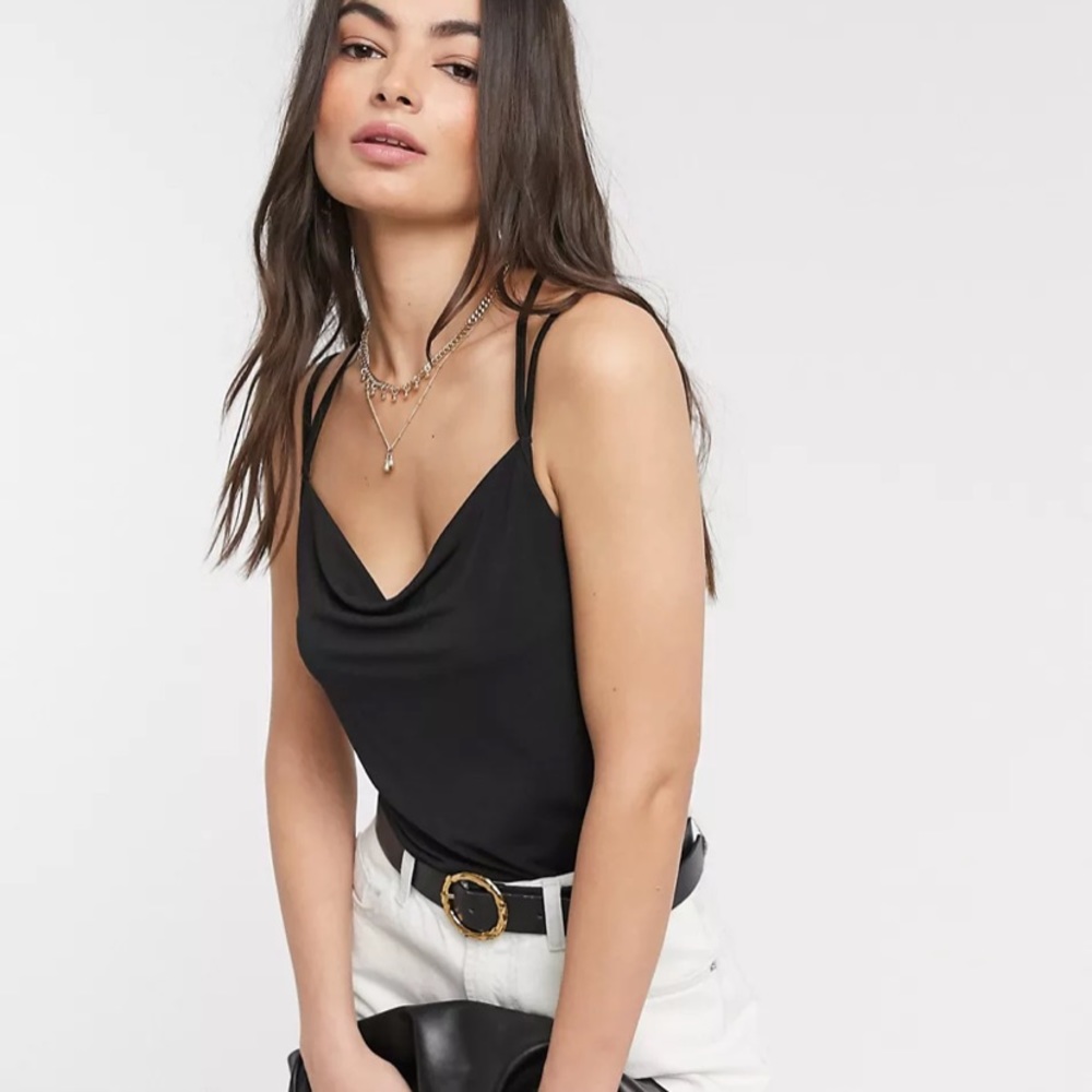 Cowl neck tank top